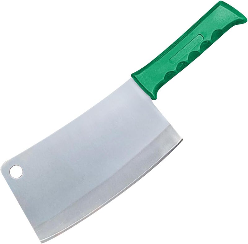 Kitchen Master 8 Inch Stainless Steel Meat Cleaver (Green) | Professional Heavy-Duty Chopper, KMK055 - Image 1